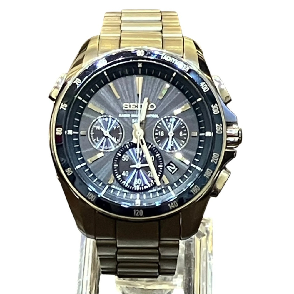 Seiko Brightz Watch, Total Weight 83.9g, Titanium, Solar Powered, Blue Dial, ...